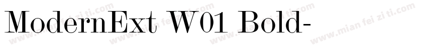 ModernExt W01 Bold字体转换